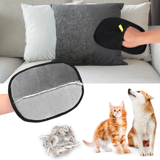 Double-Sided Pet Grooming Gloves, Cat Grooming Gloves, Pet Grooming Gloves for Dogs Bathing, Versatile Grooming Gloves for Washi